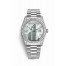 Rolex Day-Date 36 white gold lugs set diamonds 118389 Platinum mother-of-pearl oxford motif set diamonds Dial