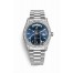 Rolex Day-Date 36 white gold lugs set diamonds 118389 Blue Dial