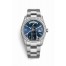 Rolex Day-Date 36 white gold lugs set diamonds 118389 Blue Dial