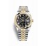 Rolex Datejust 36 Yellow Rolesor Oystersteel yellow gold 126203 Black set diamonds Dial