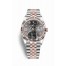 Rolex Datejust 36 Everose Rolesor Oystersteel Everose gold 126231 Dark rhodium set diamonds Dial