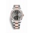 Rolex Datejust 36 Everose Rolesor Oystersteel Everose gold 126281RBR Dark rhodium Dial