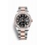 Rolex Datejust 36 Everose Rolesor Oystersteel Everose gold 126281RBR Black set diamonds Dial