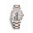 Rolex Datejust 36 Everose Rolesor Oystersteel Everose gold 126281RBR White mother-of-pearl set diamonds Dial
