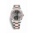 Rolex Datejust 36 Everose Rolesor Oystersteel Everose gold 126281RBR Dark rhodium set diamonds Dial