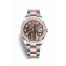 Rolex Datejust 36 Everose Rolesor Oystersteel Everose gold 126281RBR Chocolate Jubilee design set diamonds Dial