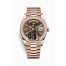 Rolex Day-Date 40 Everose gold 228345RBR Chocolate diagonal motif Dial