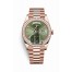 Rolex Day-Date 40 Everose gold 228345RBR Olive green Dial