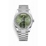 Rolex Day-Date 40 Platinum 228396TBR Olive green Dial