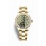 Rolex Datejust 31 yellow gold 278288RBR Olive green set diamonds Dial