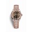Rolex Datejust 28 Everose gold 279175 Chocolate set diamonds Dial
