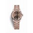 Rolex Datejust 28 Everose gold 279175 Chocolate set diamonds Dial