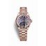 Rolex Datejust 28 Everose gold 279175 Aubergine set diamonds Dial
