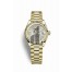 Rolex Datejust 28 yellow gold 279178 Silver set diamonds Dial