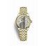 Rolex Datejust 28 yellow gold 279178 Silver set diamonds Dial
