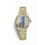 Rolex Datejust 28 yellow gold 279178 Cornflower blue set diamonds Dial