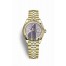 Rolex Datejust 28 yellow gold 279178 Lilac set diamonds Dial