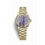 Rolex Datejust 28 yellow gold 279178 Lavender set diamonds Dial