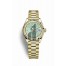 Rolex Datejust 28 yellow gold 279178 Mint green set diamonds Dial