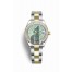 Rolex Datejust 28 Yellow Rolesor Oystersteel yellow gold 279383RBR Mint green set diamonds Dial