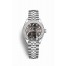 Rolex Datejust 28 White Rolesor Oystersteel white gold 279384RBR Dark grey set diamonds Dial