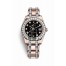 Rolex Pearlmaster 34 Everose gold 81285 Black set diamonds Dial