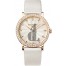 Fake Patek Philippe Calatrava Cream Dial 18kt Rose Gold Diamond Bezel Satin Ladies Watch 7120R