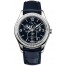 Fake Patek Philippe Complications Annual Calendar Blue Dial 18kt White Gold Diamond Blue Leather Men's Watch 5147G-001