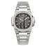 Fake Patek Philippe Nautilus Smoke Grey Dial 18 Carat White Gold Set With Diamonds Ladies Watch 7010/1G-012