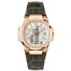 Fake Patek Philippe Nautilus White Dial Black Leather Strap Ladies Watch 7010R-001