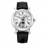 Fake Patek Philippe Perpetual Calendar Silver Dial 18kt White Gold Black Leather Men's Watch 5059G