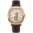 Fake Patek Philippe Silver Dial 18kt Rose Gold Diamond Brown Leather Ladies Watch 7041R